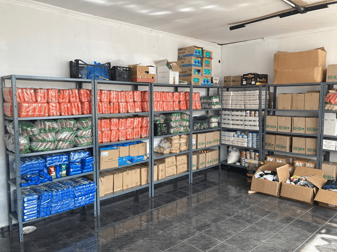 a warehouse filled with organized supplies
